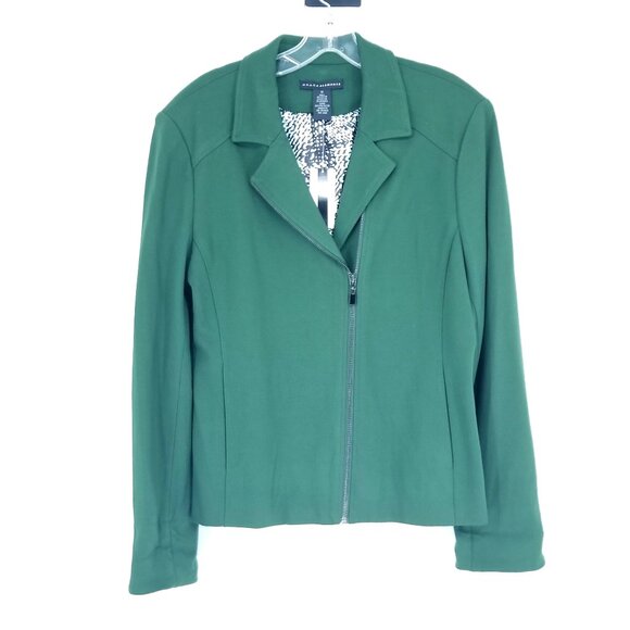 NWT Hunter Green Asymmetric Jacket / Blazer for Office or Evening -Size 12 - Picture 3 of 7